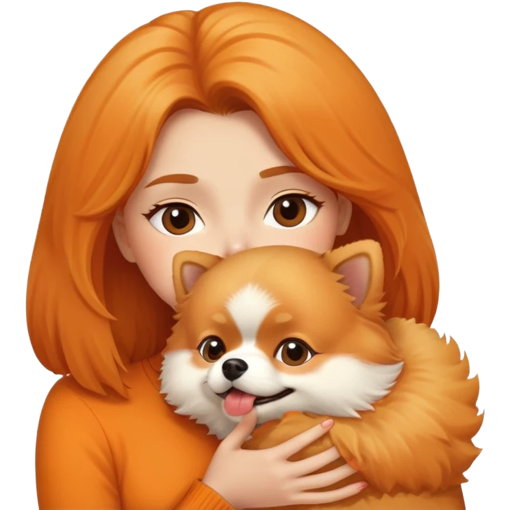 Kissing a Pomeranian  emoji
