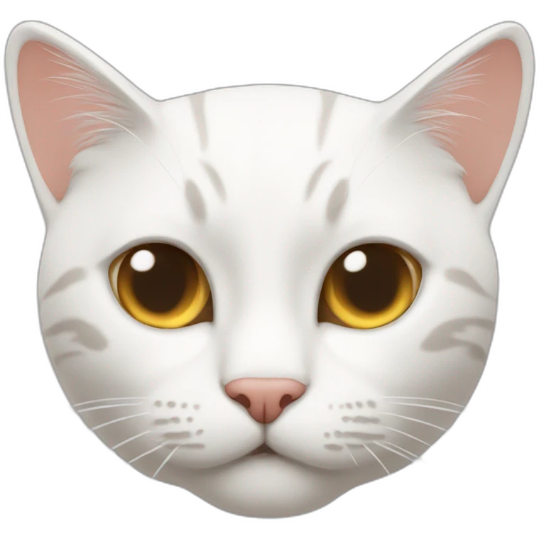 Gato blanco acostado emoji