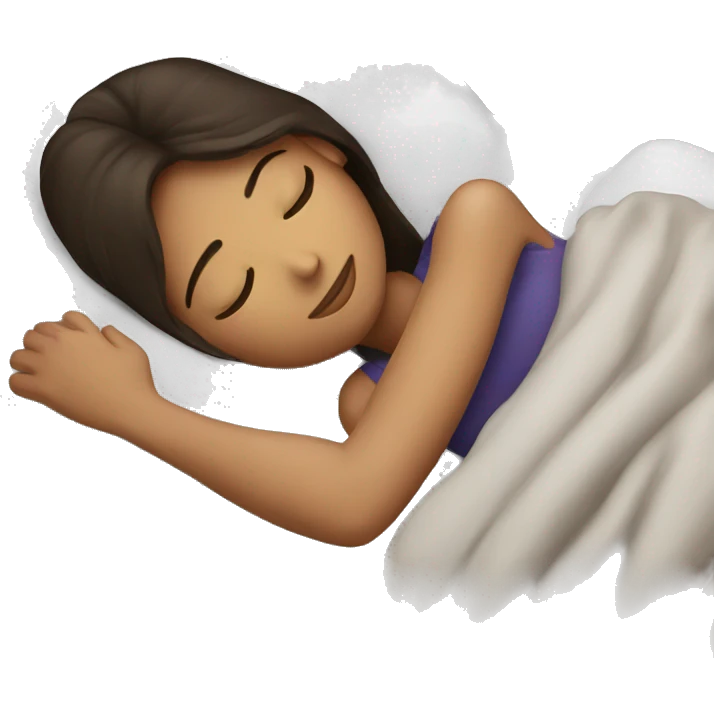 Brunette girl sleeping emoji