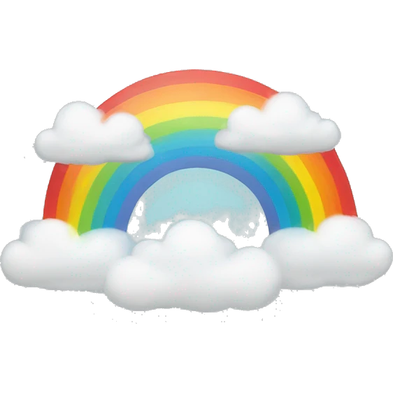 Cloud and rainbow  emoji