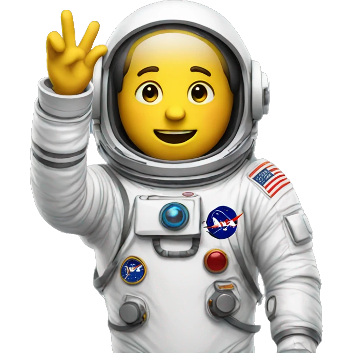 astronaut waving emoji