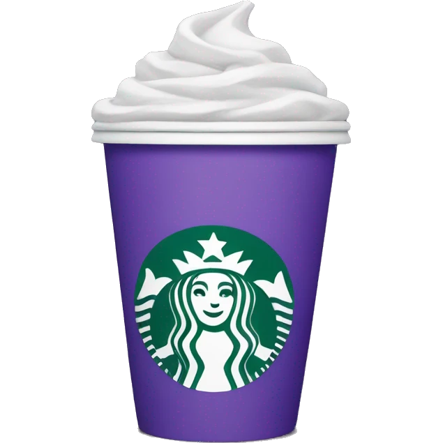Purple Starbucks cup emoji