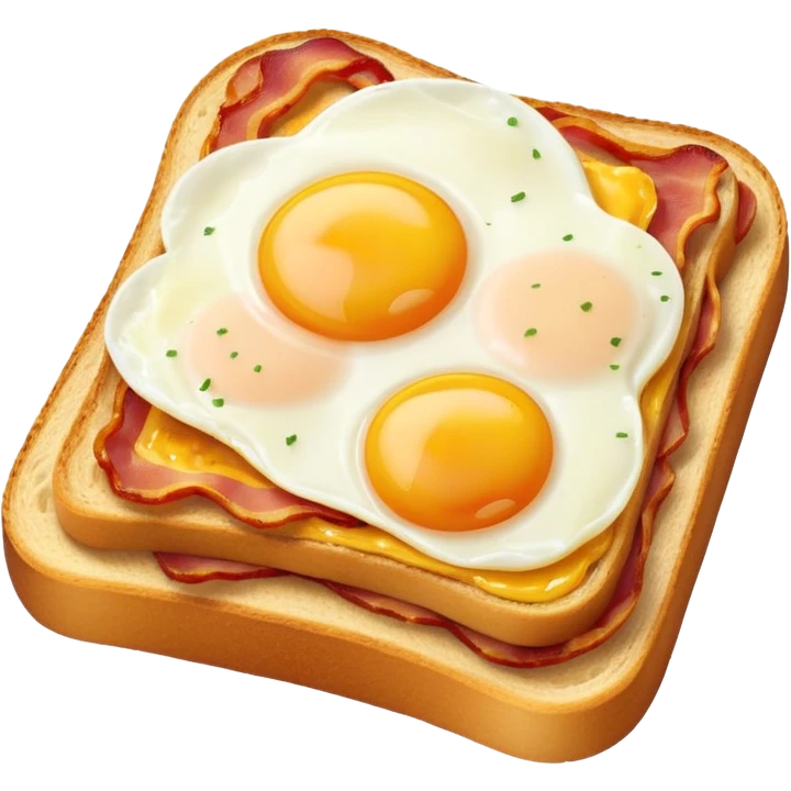 Egg and bacon toast emoji
