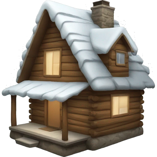 winter cabin emoji