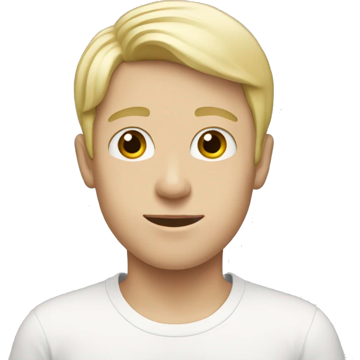 very thin white blonde boy emoji