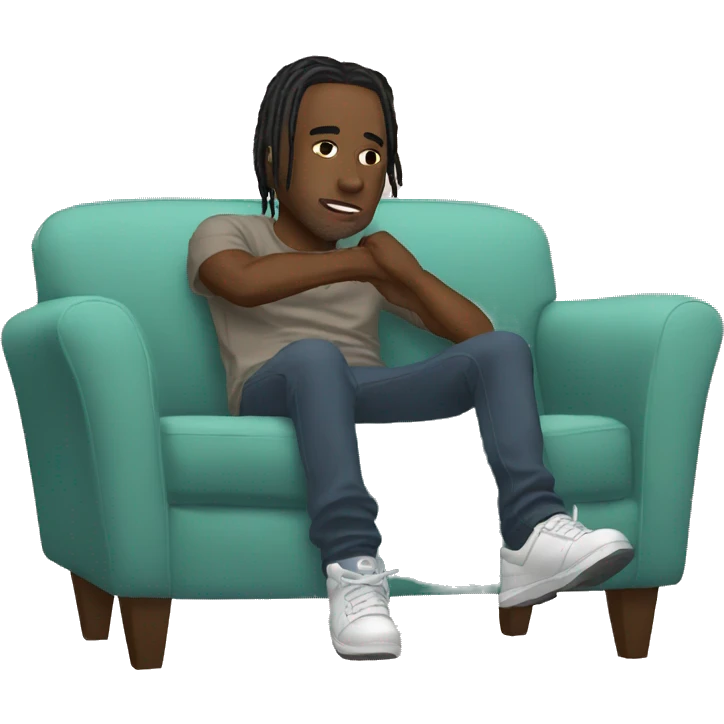Travis Scott on a couch emoji
