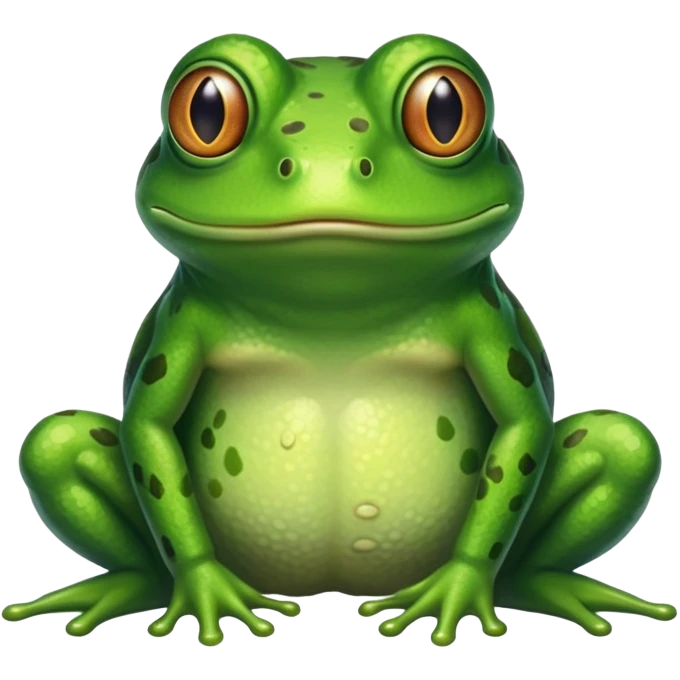 Uncomfortable frog emoji