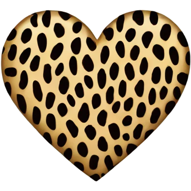 Leopard print heart emoji