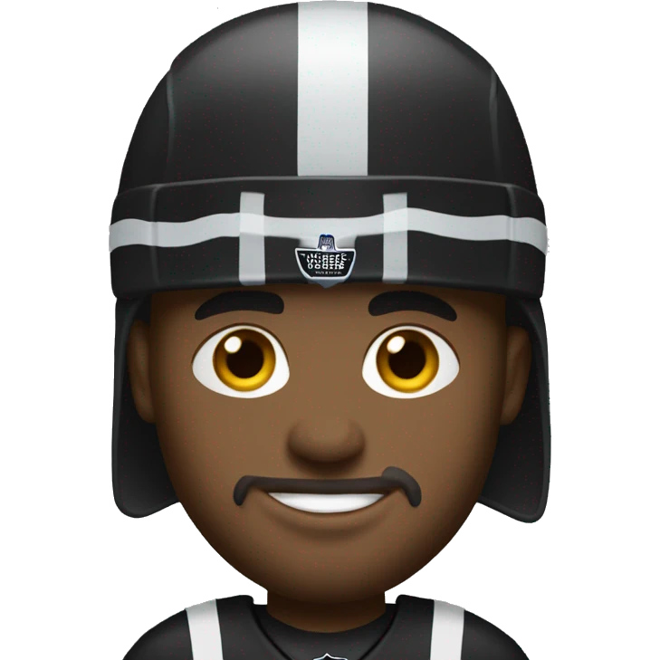 man emoji wearing oakland raiders nfl outfit emoji