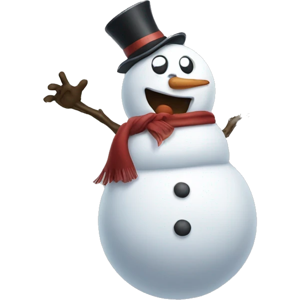 snowman with lightning bolt hands emoji