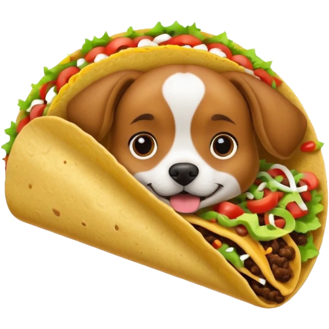 Dog eating a taco  emoji