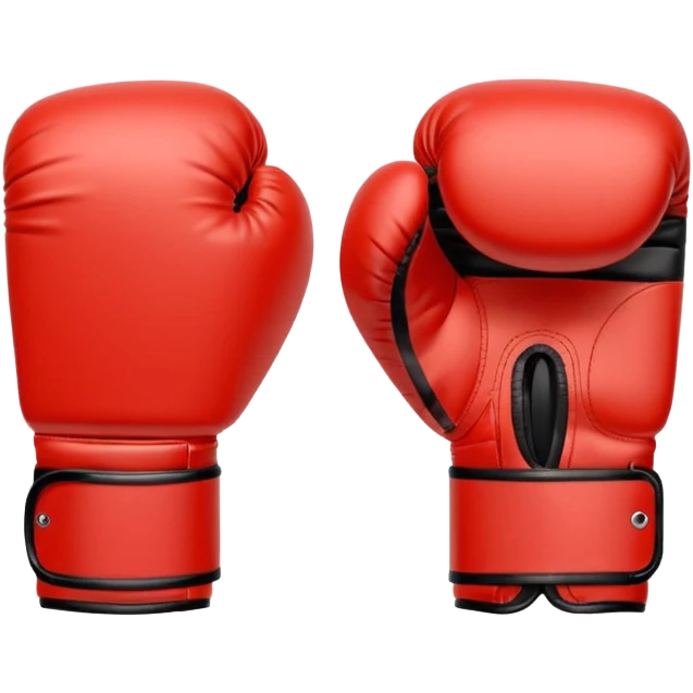 Minimalistic flat vector icon, iOS style, thin black contour on white background. Boxing gloves or a fighter silhouette in stance. emoji