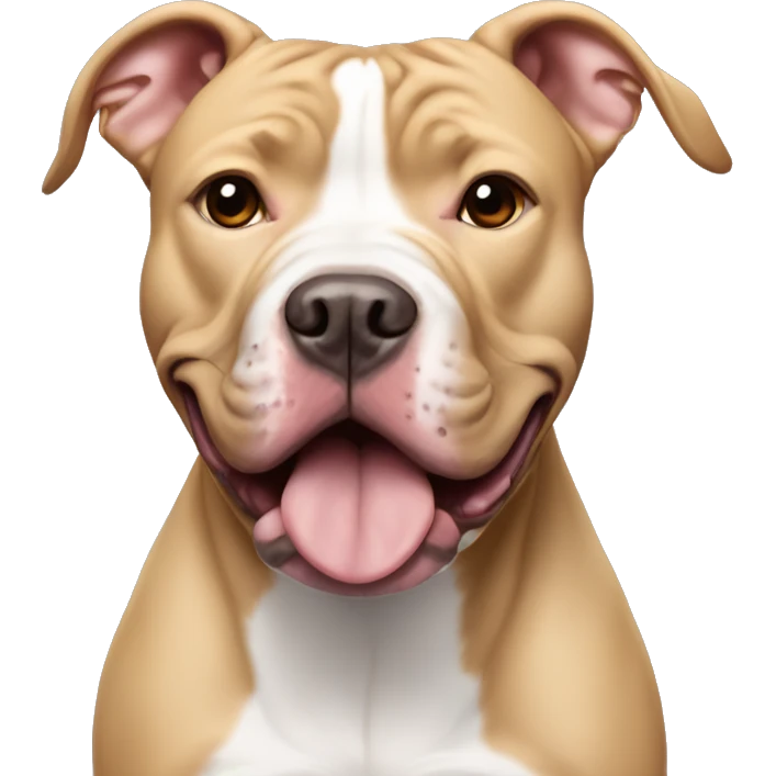 pit bull with cropped erect ears emoji