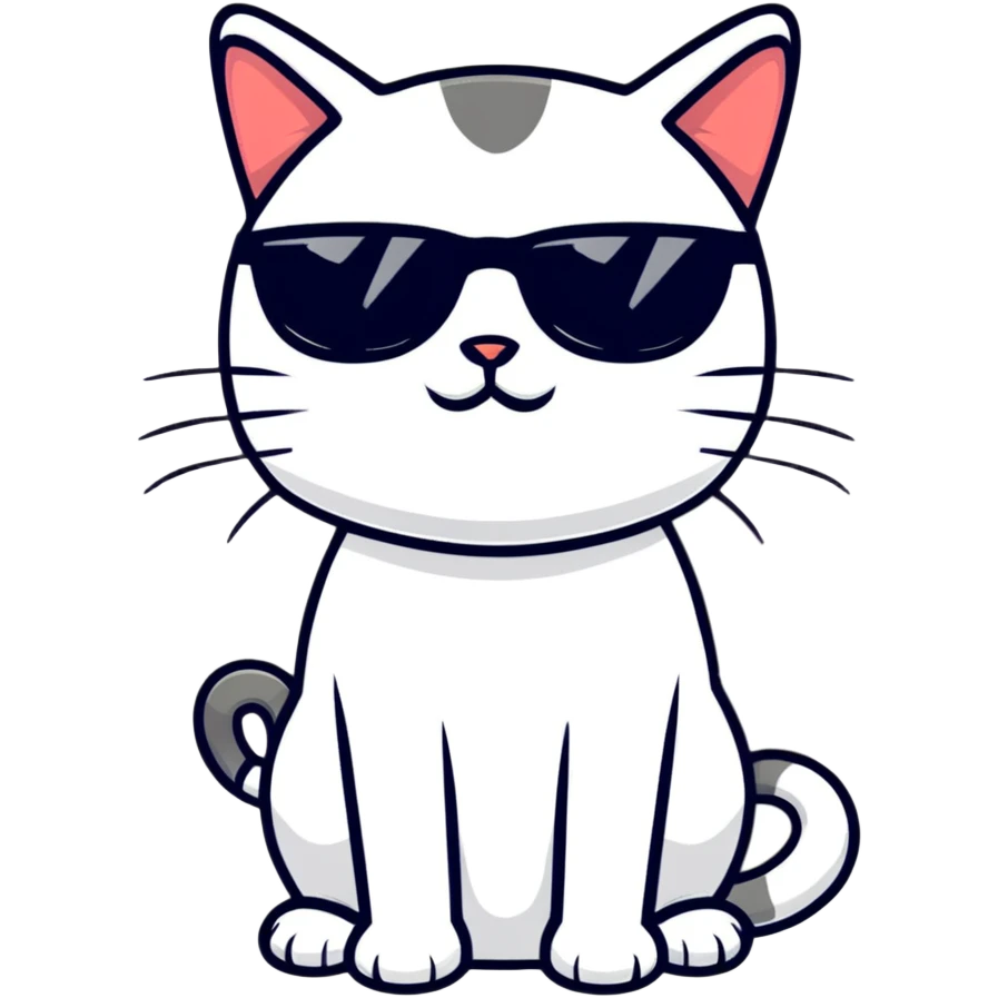 Cat with sunglasses emoji