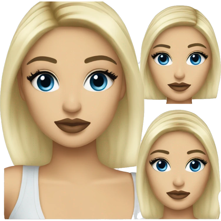blonde kylie jenner with blue eyes emoji