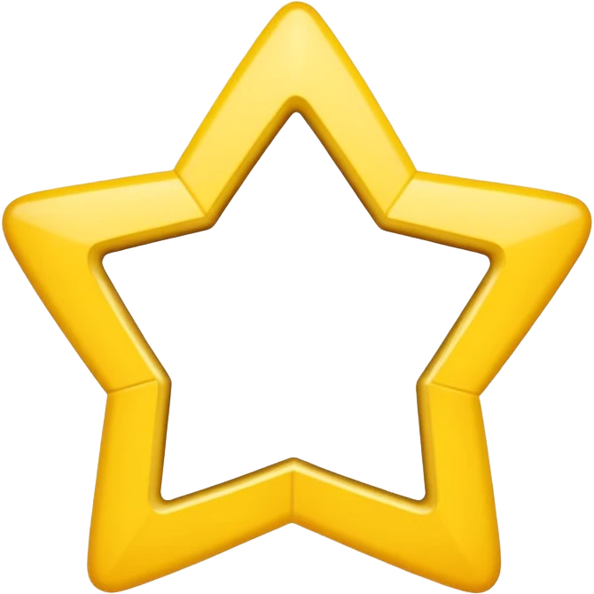 simple yellow star shape photo frame emoji