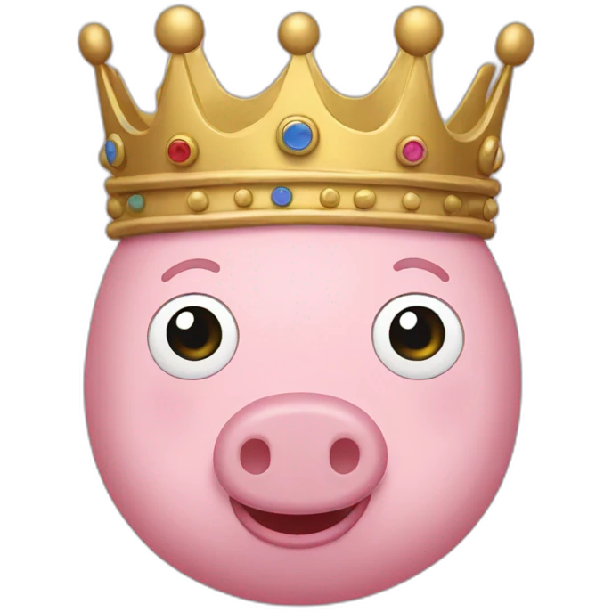 King peppa pig emoji