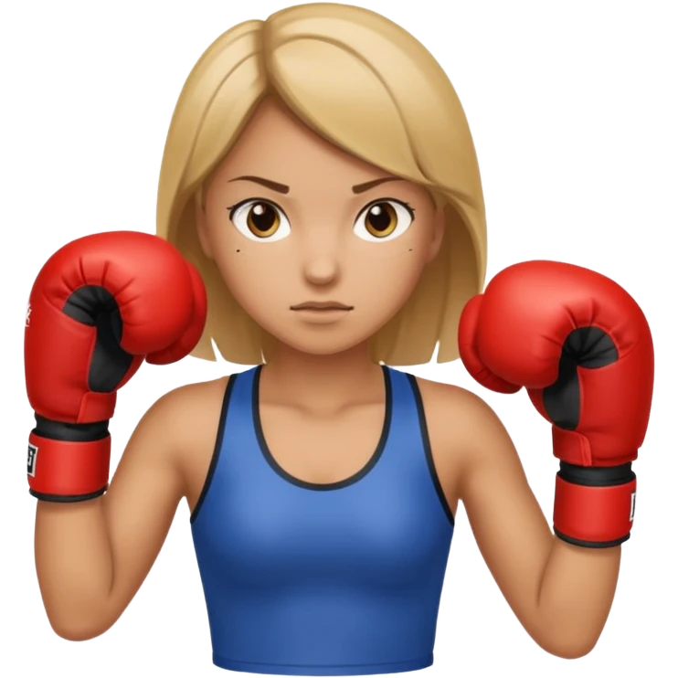 Girl boxing emoji