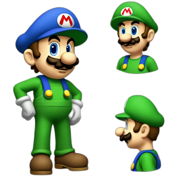 Mario enbrase Luigi emoji