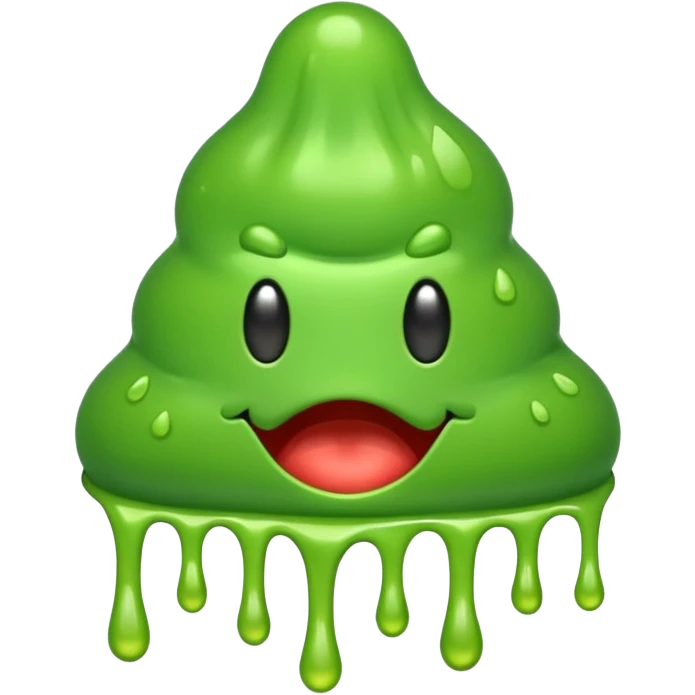 green dripping emoji