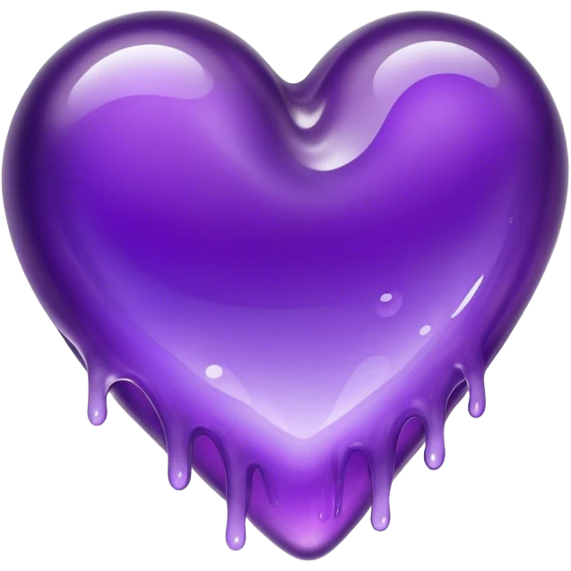 Gooey purple jelly heart emoji