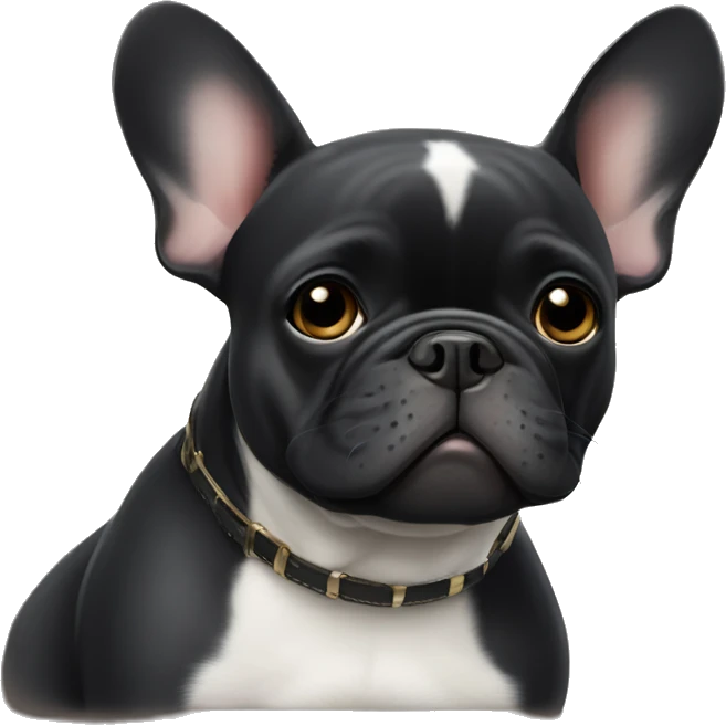 Black French bulldog ￼ emoji