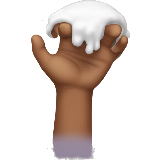 Hand WHO hold in a toffel emoji