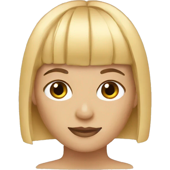 Blonde bangs bob emoji