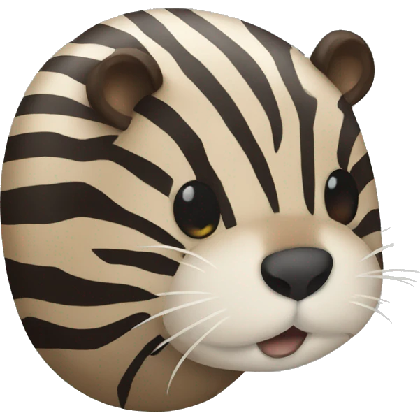 beaver as zebra emoji