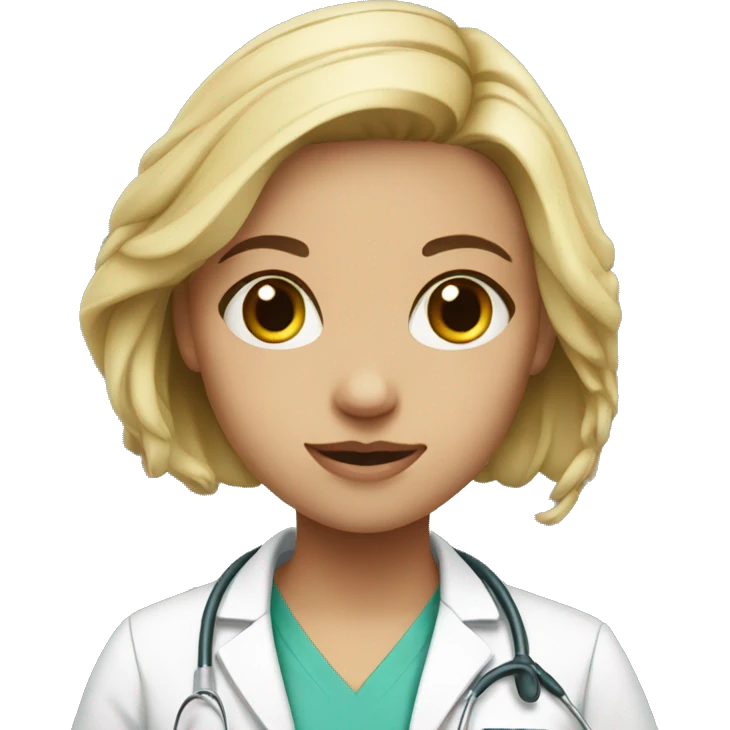 young white surgeon girl emoji