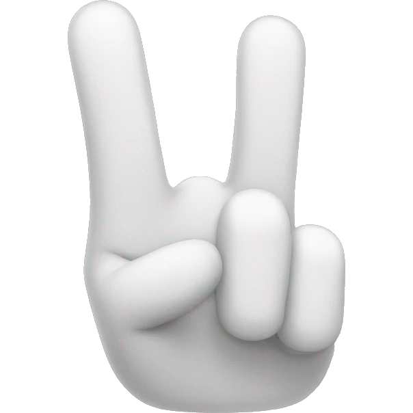 two fingers emoji