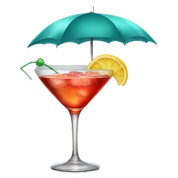 Fancy cocktail no umbrella emoji