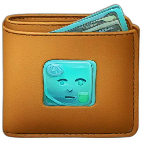 wallet with crypto emoji