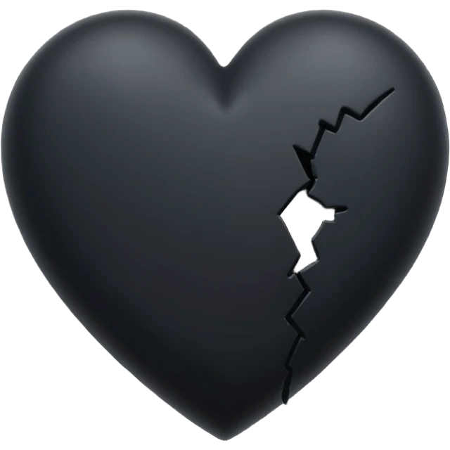 Corazon roto negro emoji