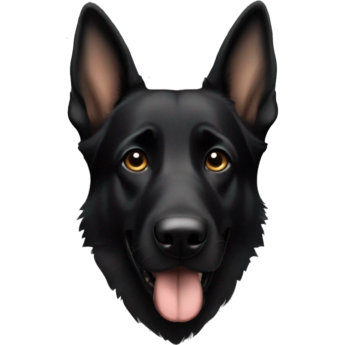 Mostly black German shepherd emoji