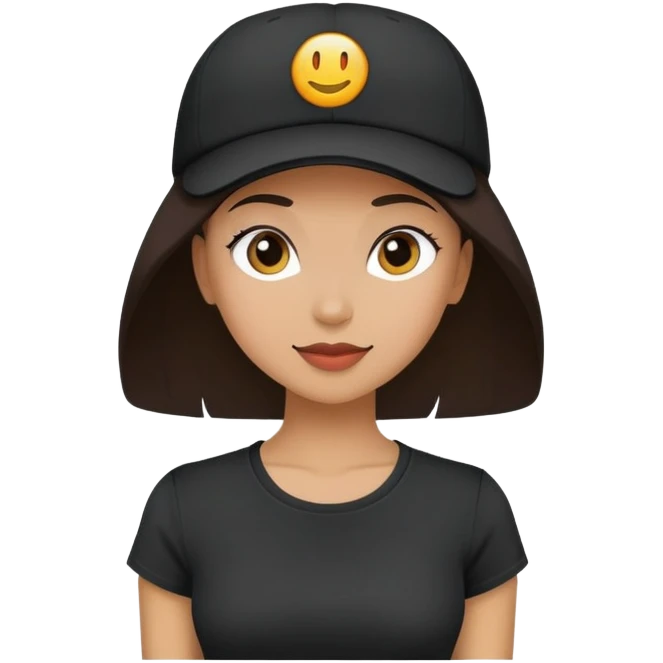 black women's t-shirt with round neck and short cap sleeves, fitted feminine cut, only the garment, isolated on white background, no model emoji