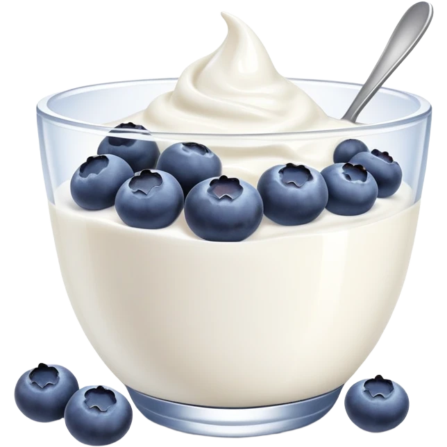 Greek yogurt with blueberries  emoji