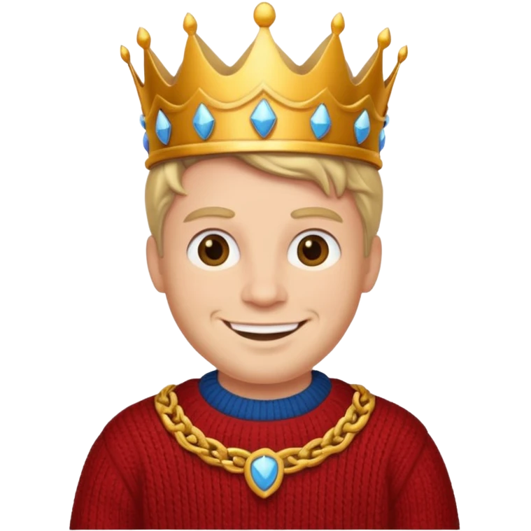 king in wearing sweater   emoji