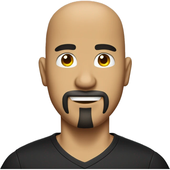 Latino bald man with goatee playing blackjack emoji