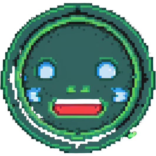 buffering symbol with a face in the center emoji