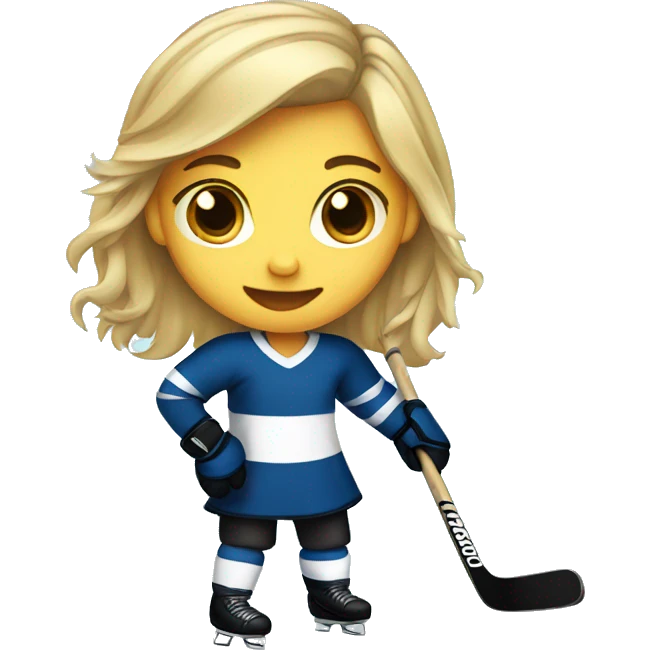 Girl playing hockey emoji