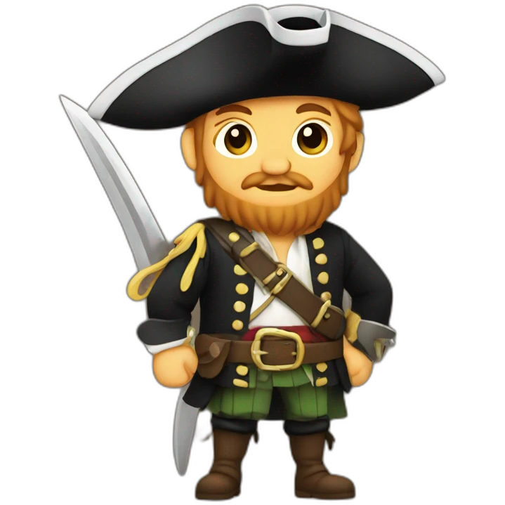 pirate wearing kilt emoji