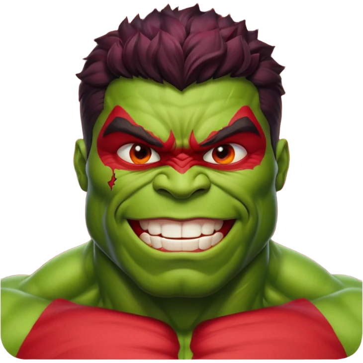 hulk vermelho sorindo emoji