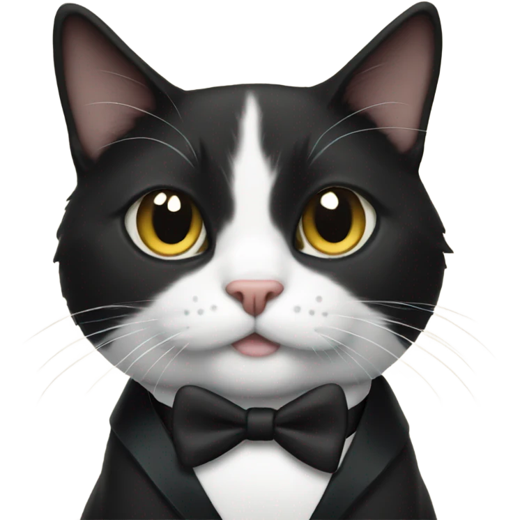 Tuxedo cat emoji