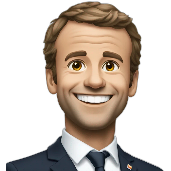 Macron sourire emoji