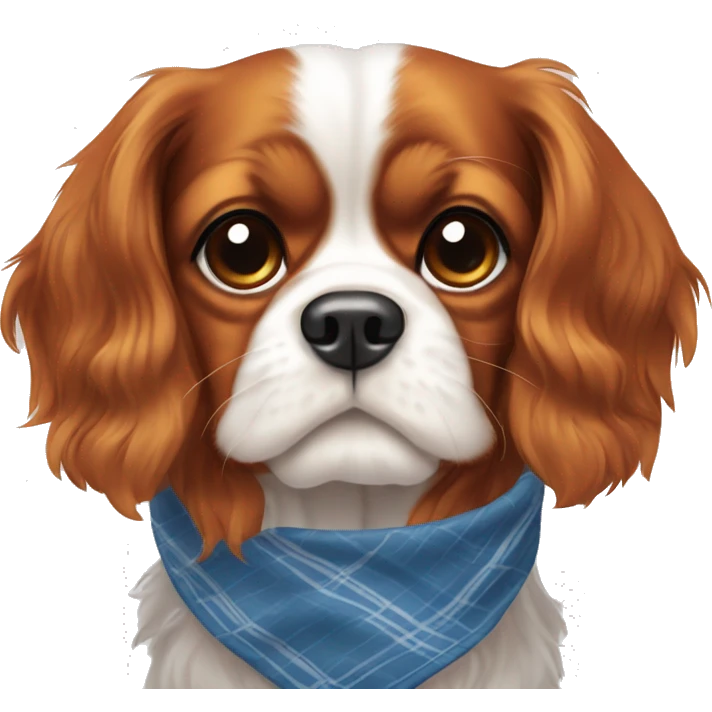 Cavalier King Charles wearing a neckerchief emoji