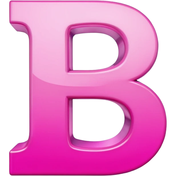 mix color pinks 3d letter p emoji