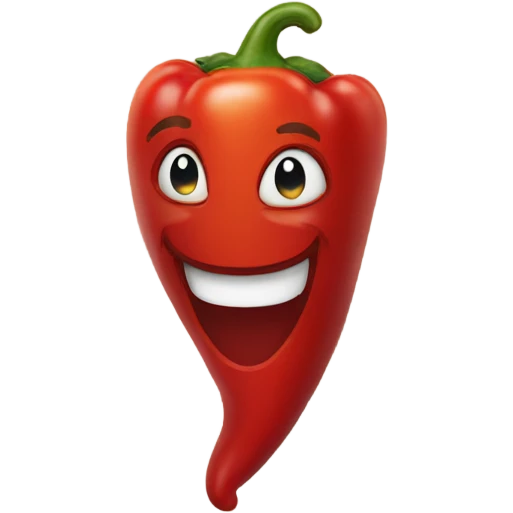 red pepper smiling emoji