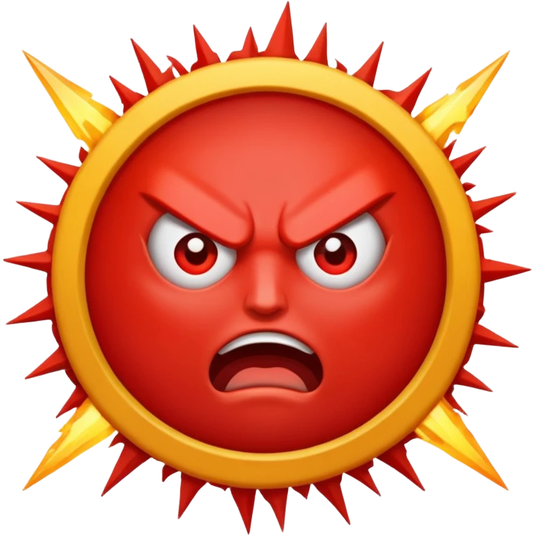 Rayos sentellas con furia rojo que exprese molesta  emoji