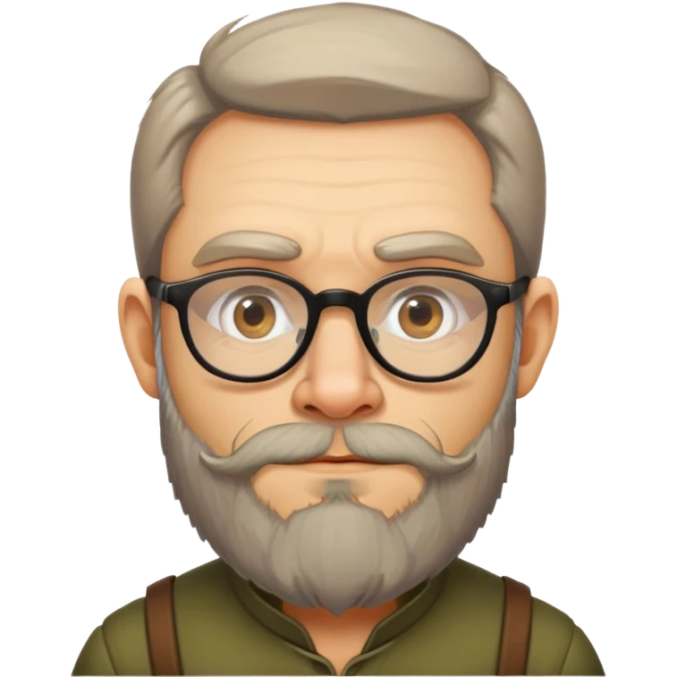 Dmitry Goblin Puchkov, Russian man with glasses and beard emoji
